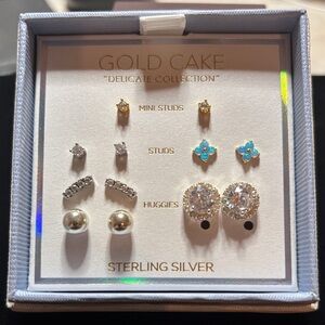 Assorted Earring Set with Blue and Gold Accents